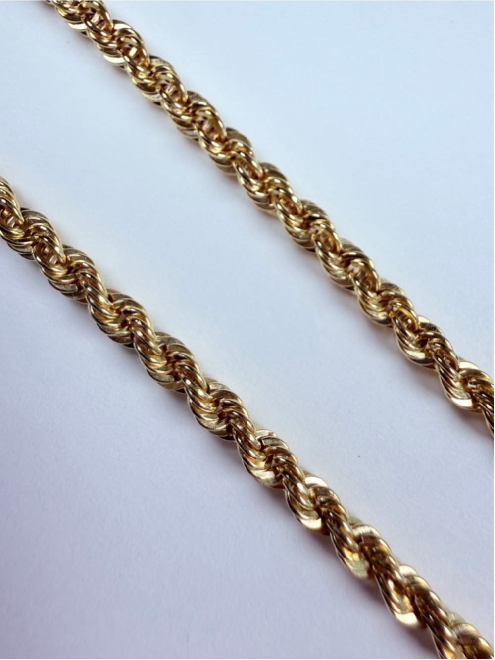 10K Solid Yellow Gold Golden Clef Twisted Rope Chain Bracelet Italy NWT - Picture 5 of 8
